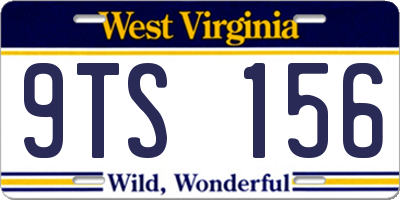 WV license plate 9TS156
