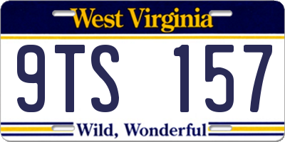 WV license plate 9TS157