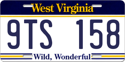 WV license plate 9TS158