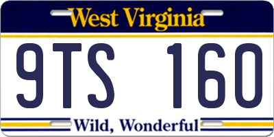 WV license plate 9TS160
