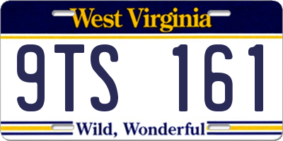 WV license plate 9TS161