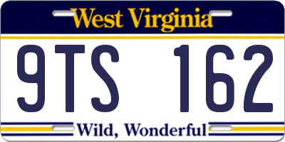 WV license plate 9TS162