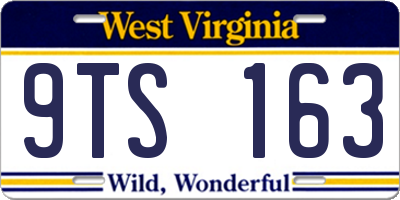 WV license plate 9TS163