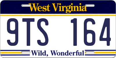 WV license plate 9TS164