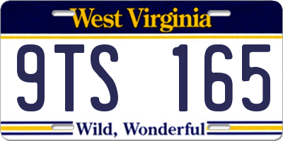 WV license plate 9TS165