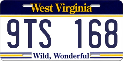 WV license plate 9TS168