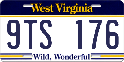 WV license plate 9TS176