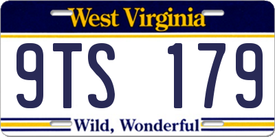 WV license plate 9TS179