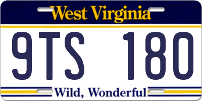 WV license plate 9TS180