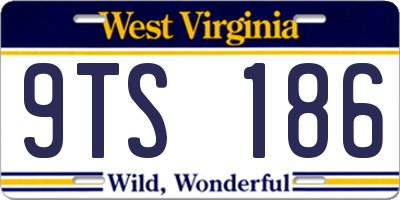 WV license plate 9TS186