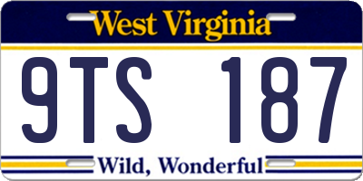 WV license plate 9TS187