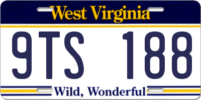 WV license plate 9TS188