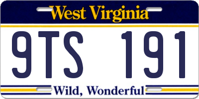 WV license plate 9TS191
