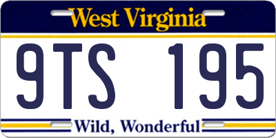 WV license plate 9TS195
