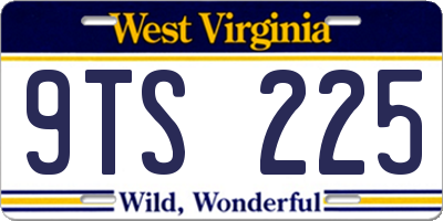 WV license plate 9TS225