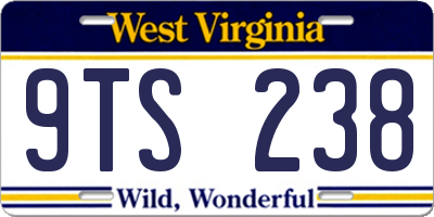 WV license plate 9TS238