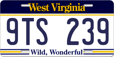 WV license plate 9TS239