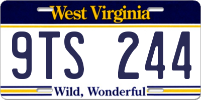 WV license plate 9TS244