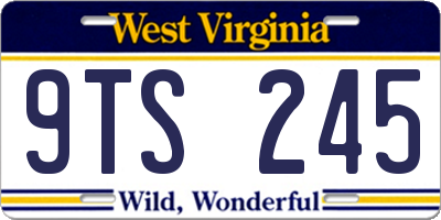 WV license plate 9TS245