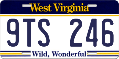 WV license plate 9TS246