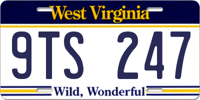 WV license plate 9TS247