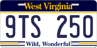 WV license plate 9TS250
