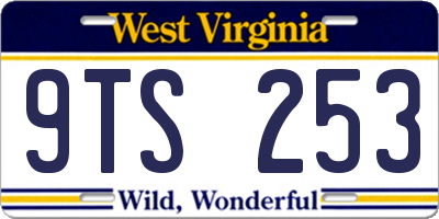 WV license plate 9TS253