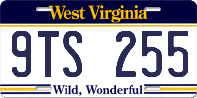 WV license plate 9TS255