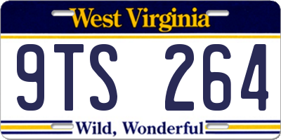 WV license plate 9TS264