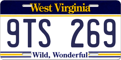 WV license plate 9TS269