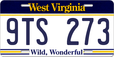WV license plate 9TS273