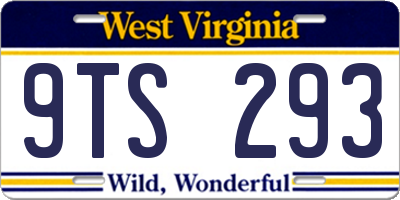 WV license plate 9TS293