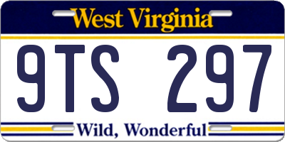WV license plate 9TS297