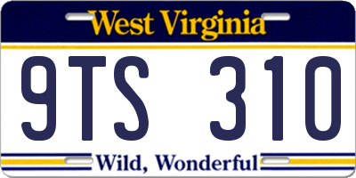 WV license plate 9TS310