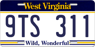 WV license plate 9TS311