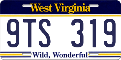 WV license plate 9TS319
