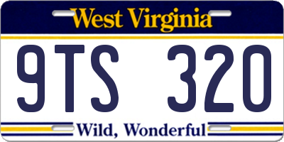 WV license plate 9TS320