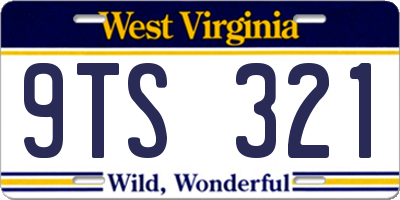 WV license plate 9TS321