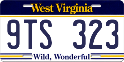 WV license plate 9TS323