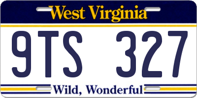 WV license plate 9TS327