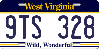 WV license plate 9TS328