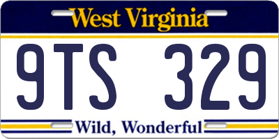 WV license plate 9TS329