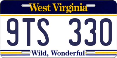 WV license plate 9TS330