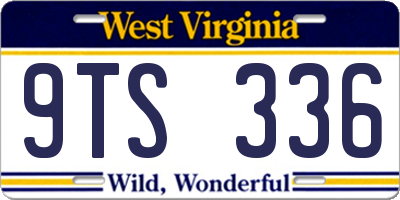 WV license plate 9TS336