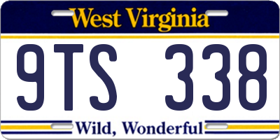 WV license plate 9TS338
