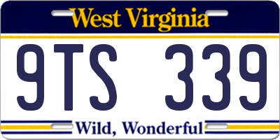 WV license plate 9TS339