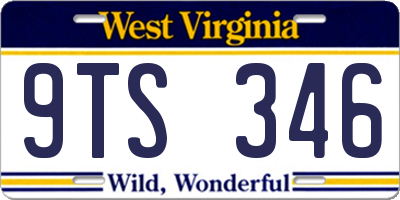 WV license plate 9TS346