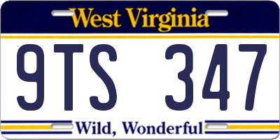 WV license plate 9TS347