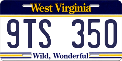 WV license plate 9TS350