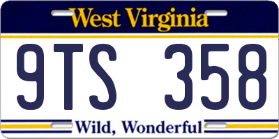 WV license plate 9TS358